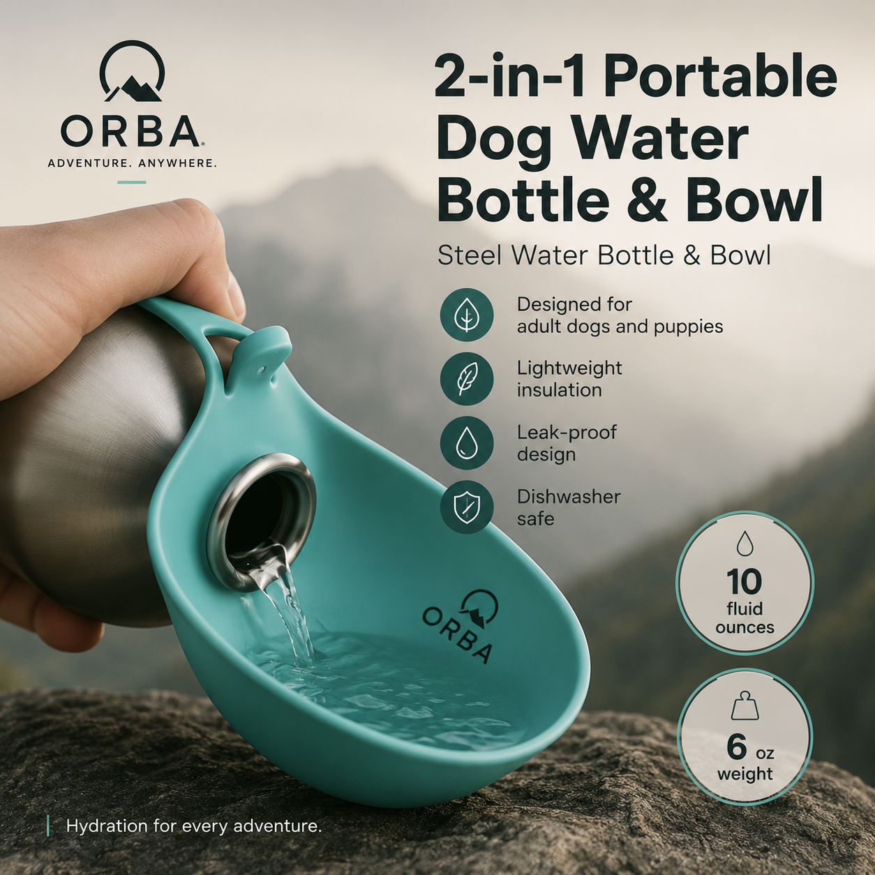 ORBA™ Portable Pet Water Bottle